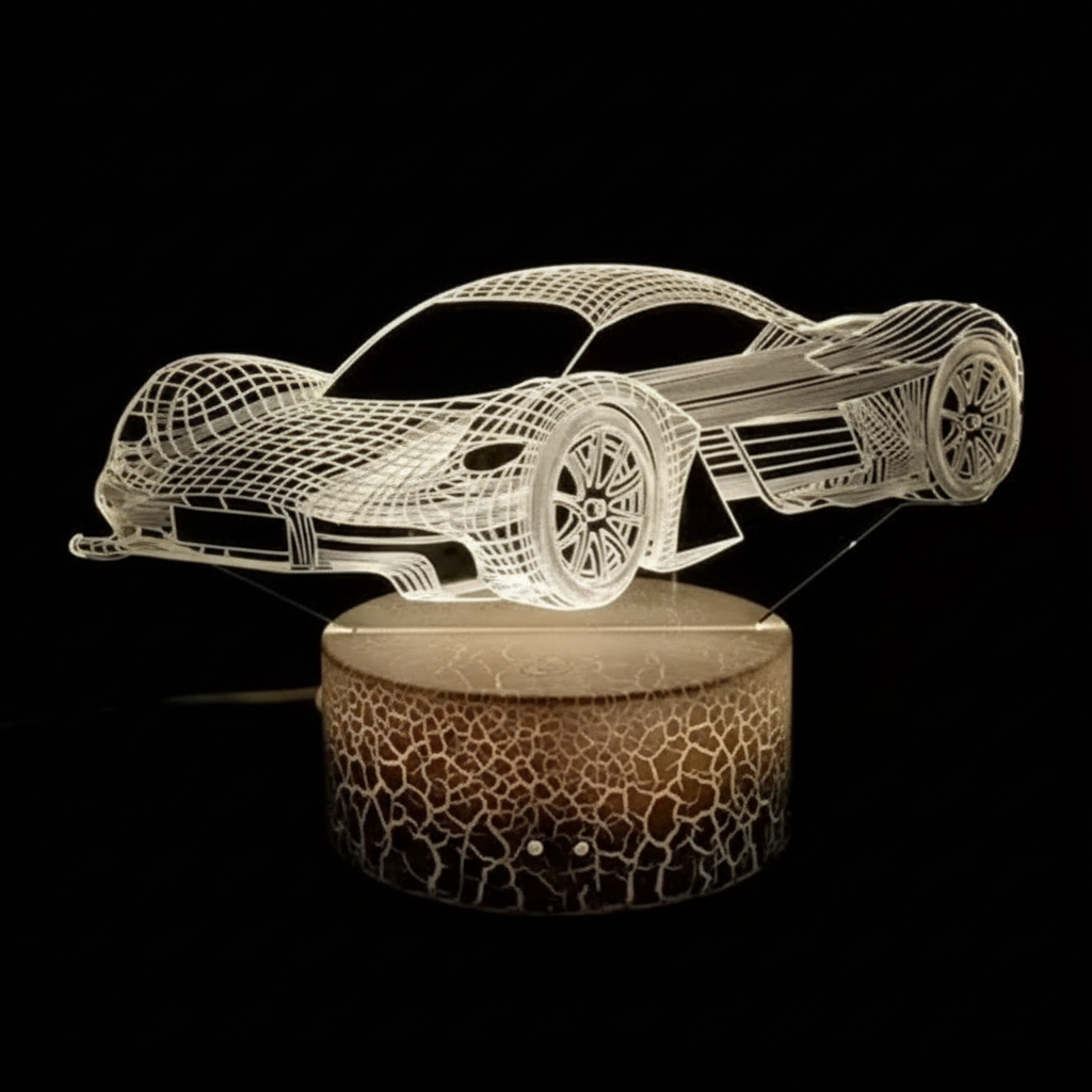 Brązowa lampka LED samochód sportowy - wyższa rozdzielczość